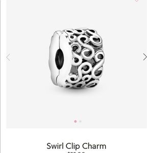 Pandora swirl clip charm
